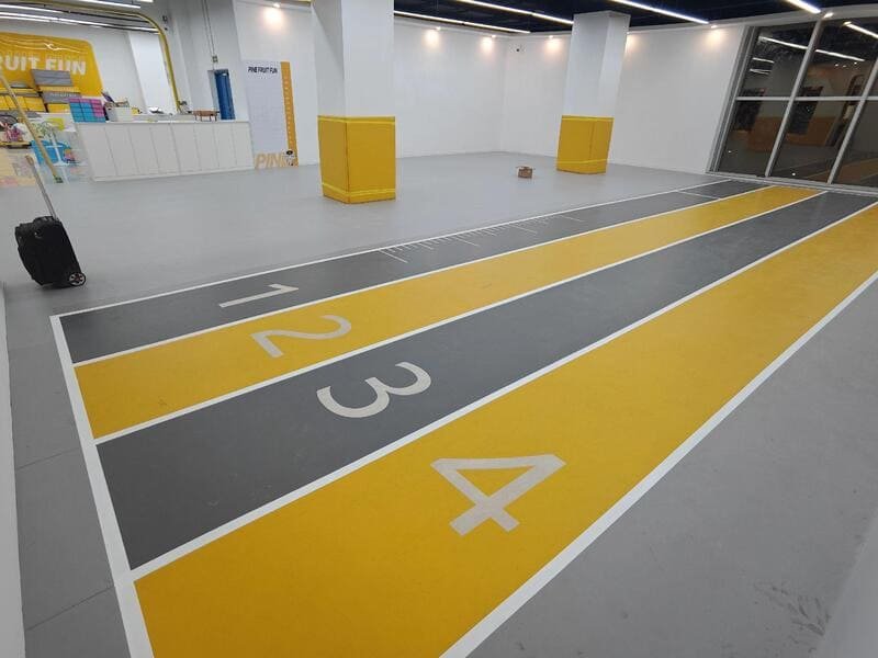 basement table tennis flooring installation